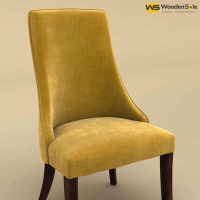 Dublin Dining Chair (Velvet, Mustard Yellow)