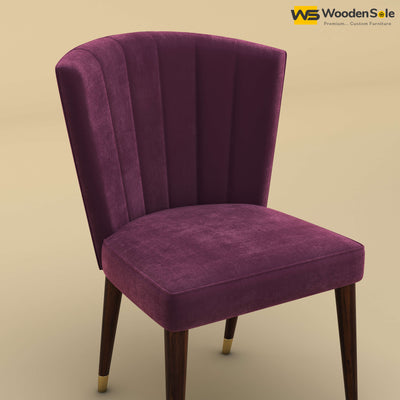 Julia Dining Chair (Velvet, Dark Purple)