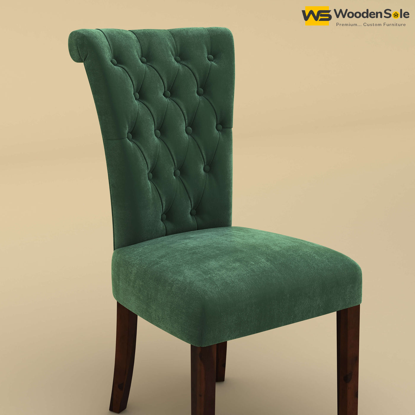 Kia Dining Chair (Velvet, Forest Green)