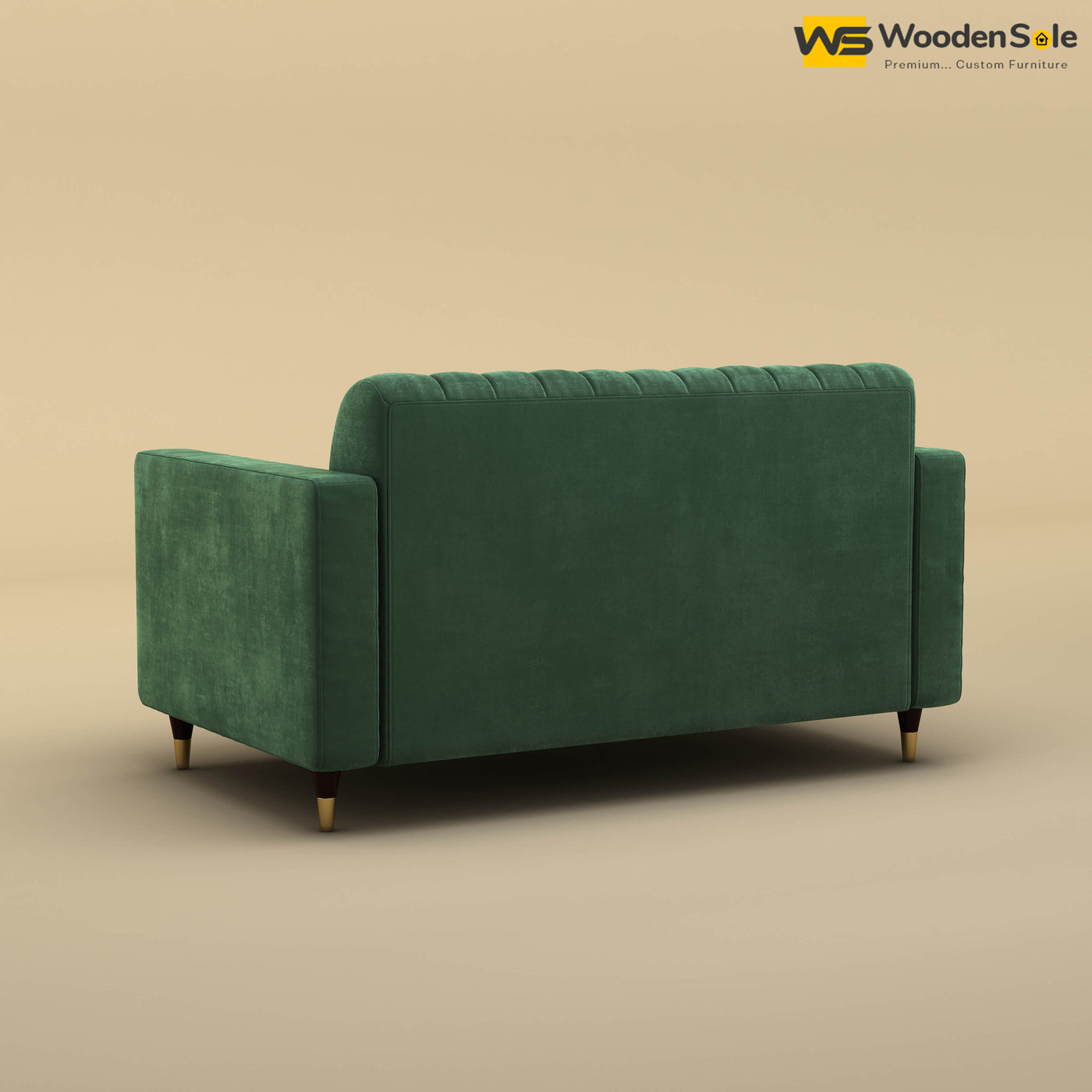 Sashwat Loveseat (Velvet, Forest Green)