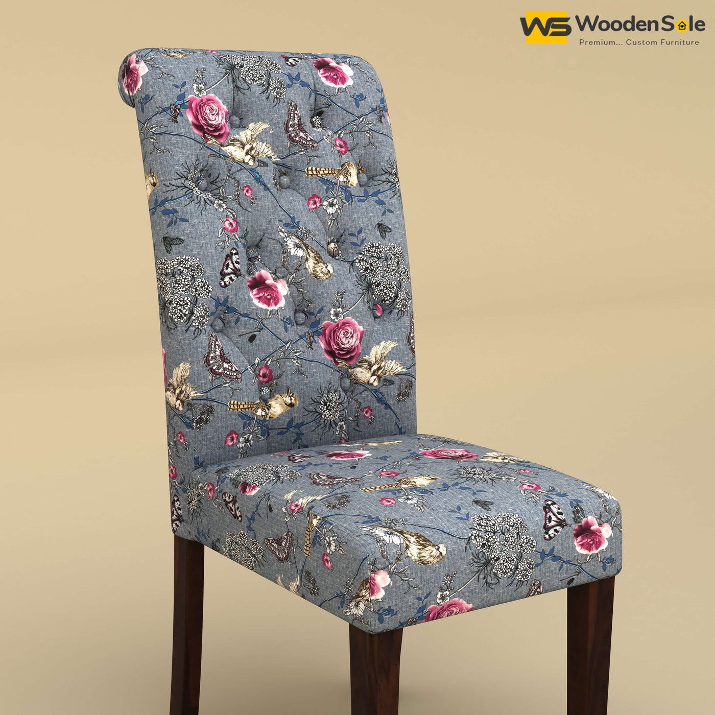 Elliot Dining Chair (Cotton, Floral Printed)