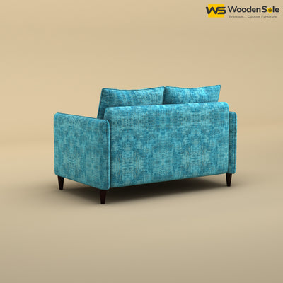 Citron 2 Seater Fabric Sofa (Cotton, Teal Blue)