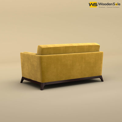 Bruno 2 Seater Sofa (Velvet, Mustard Yellow)