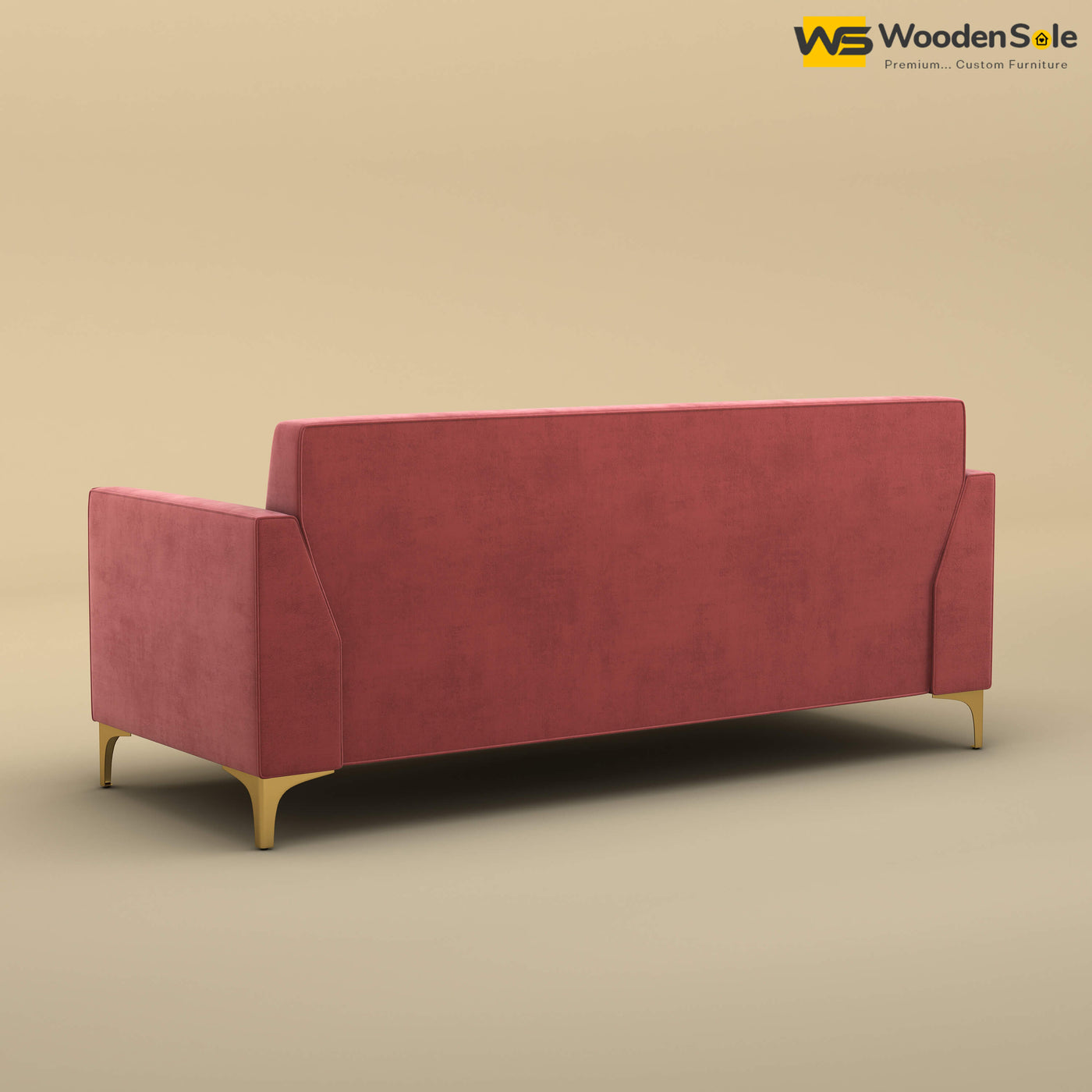 Nayobi 3 Seater Sofa (Velvet, Pink)