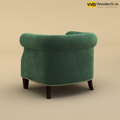 Olivia Wing Chair (Velvet, Forest Green)