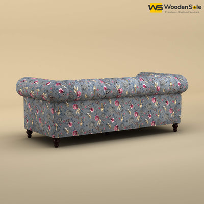 Maharaja Fabric 3 Seater Sofa (Cotton, Floral Printed)