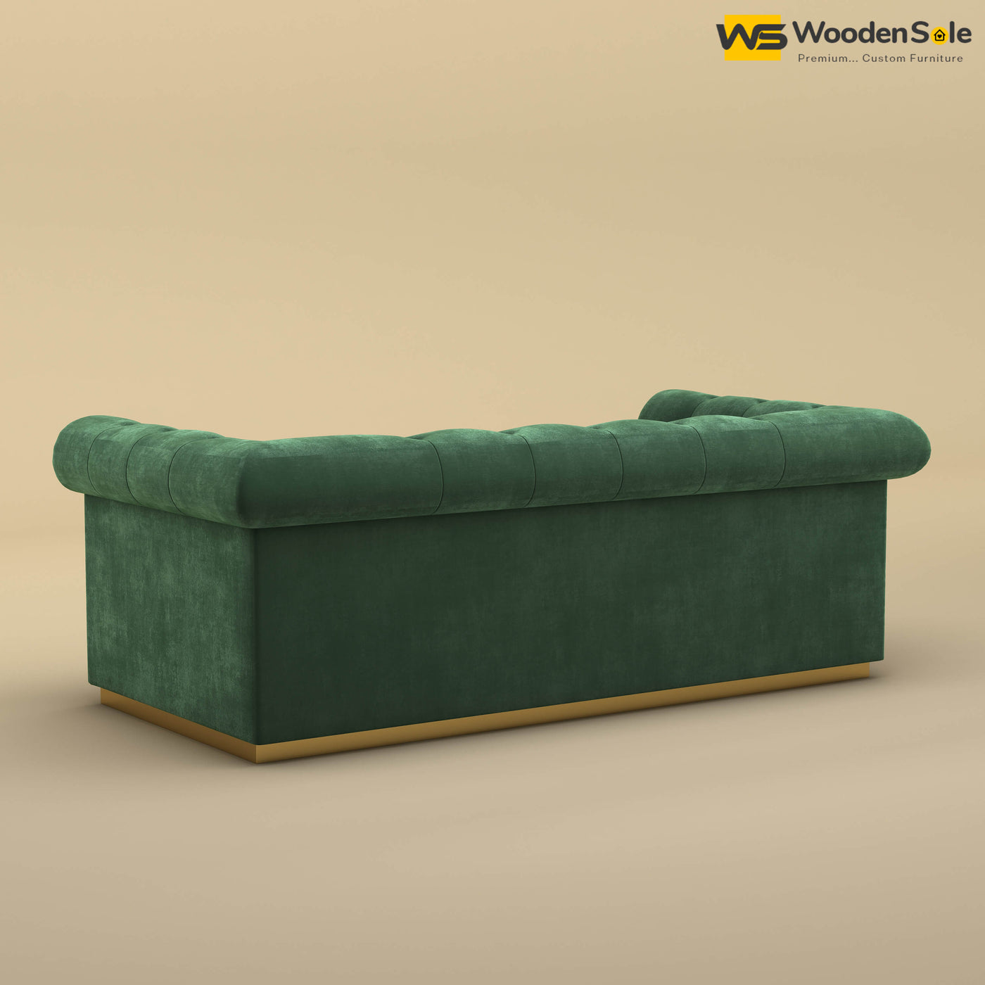 Morrison 3 Seater Fabric Sofa (Velvet, Forest Green)