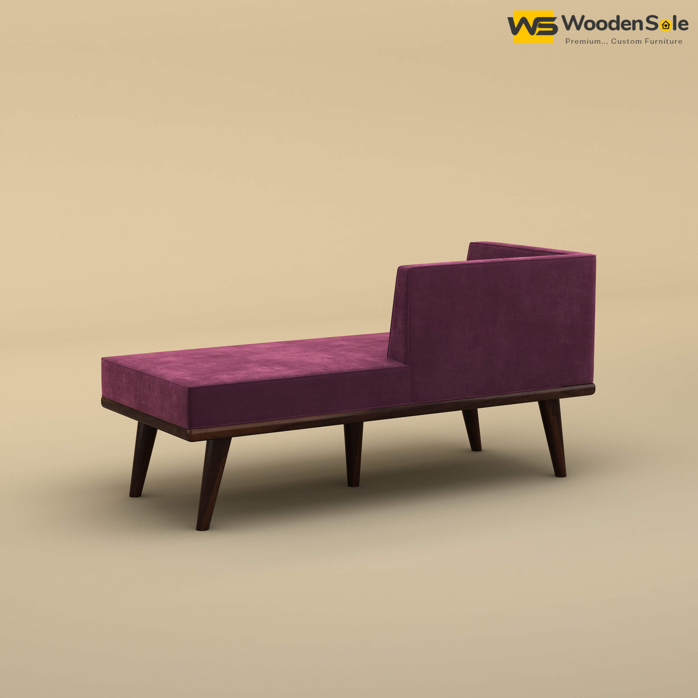 Sheher Chaise Lounge (Velvet, Dark Purple)