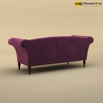 Leo Chaise Lounge (Velvet, Dark Purple)