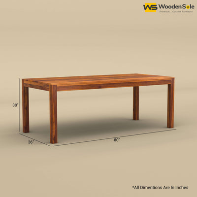 Sheesham Wood 8 Seater Dining Table Set (Honey Finish)