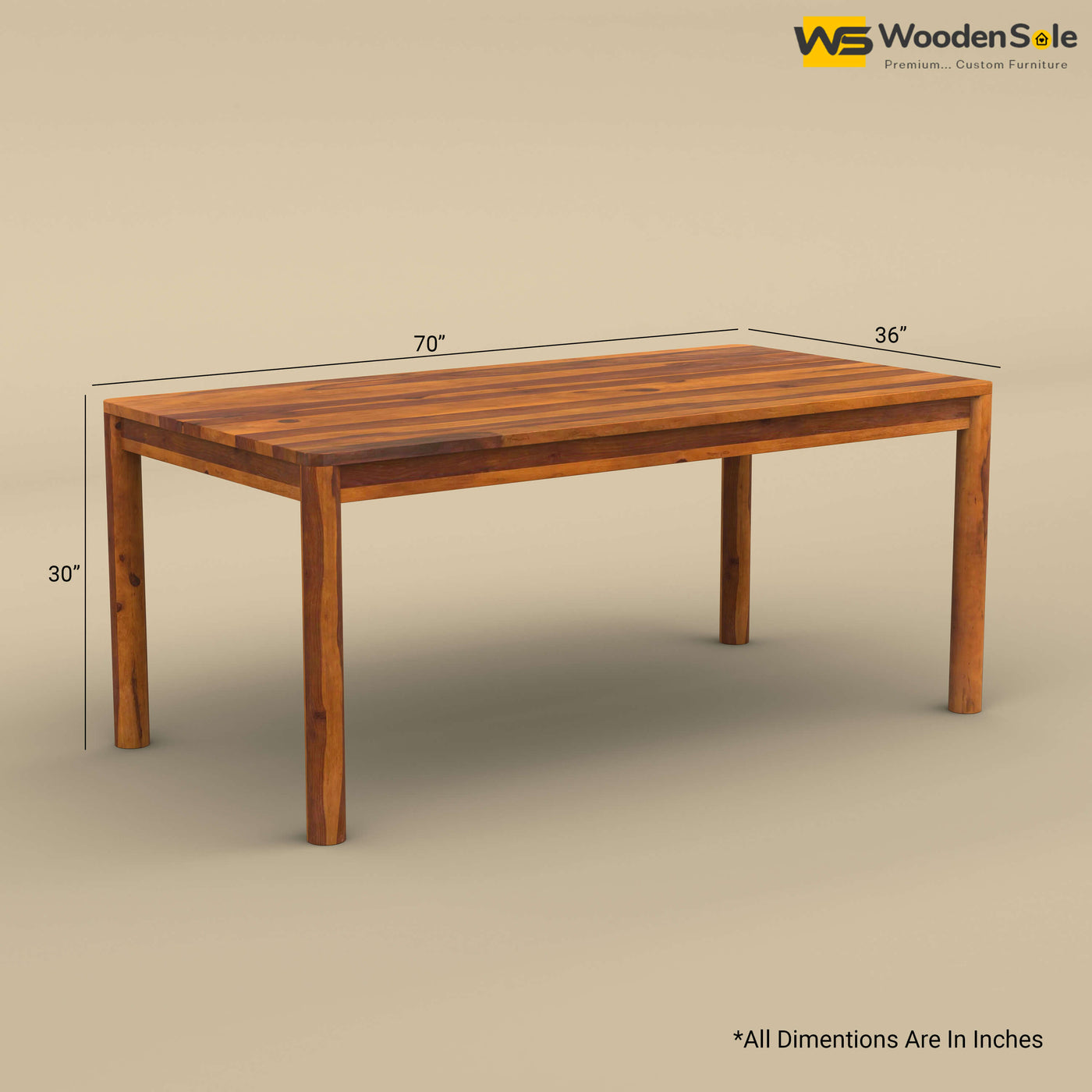 Madrid 6 Seat Dining Table Set (Honey Finish)