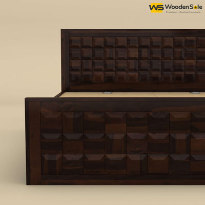 Diamond Without Storage Bed (Walnut Finish)