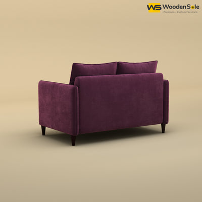 Citron 2 Seater Fabric Sofa (Velvet, Dark Purple)