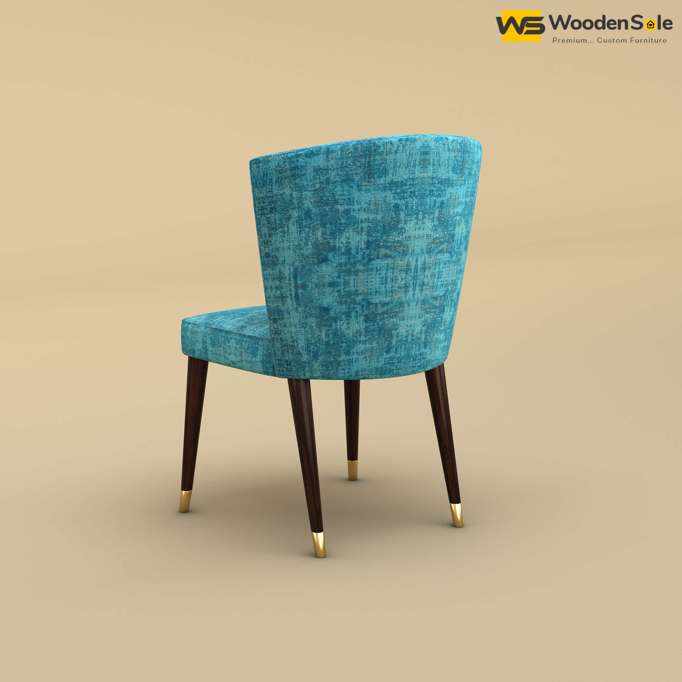 Julia Dining Chair (Cotton, Teal Blue)