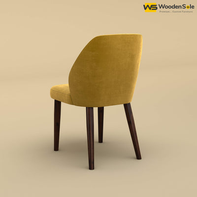 Norway Dining Chair (Velvet, Mustard Yellow)