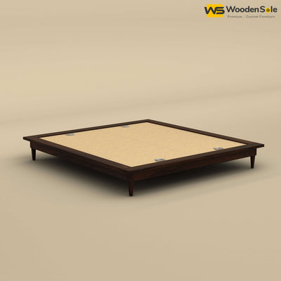 Floora Platform Bed (King Size, Walnut Finish)