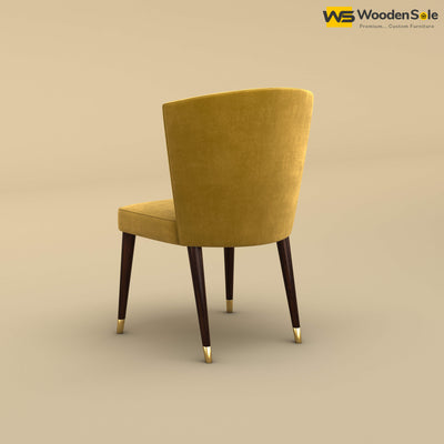 Julia Dining Chair (Velvet, Mustard Yellow)