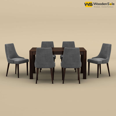 Ashley 6 Seater Dining Table Set (Walnut Finish)