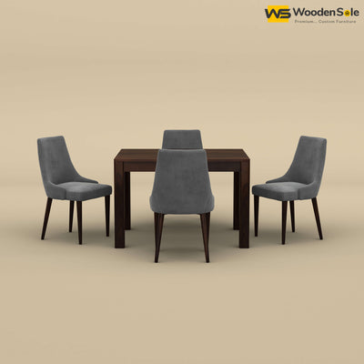 Ashley 4 Seater Dining Table Set (Walnut Finish)