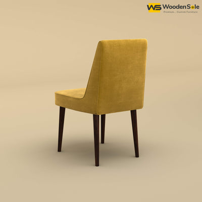 Hardik Dining Chair (Velvet, Mustard Yellow)