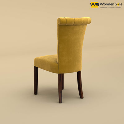 Kia Dining Chair (Velvet, Mustard Yellow)