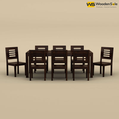Sheesham Wood 8 Seater Dining Table Set (Walnut Finish)