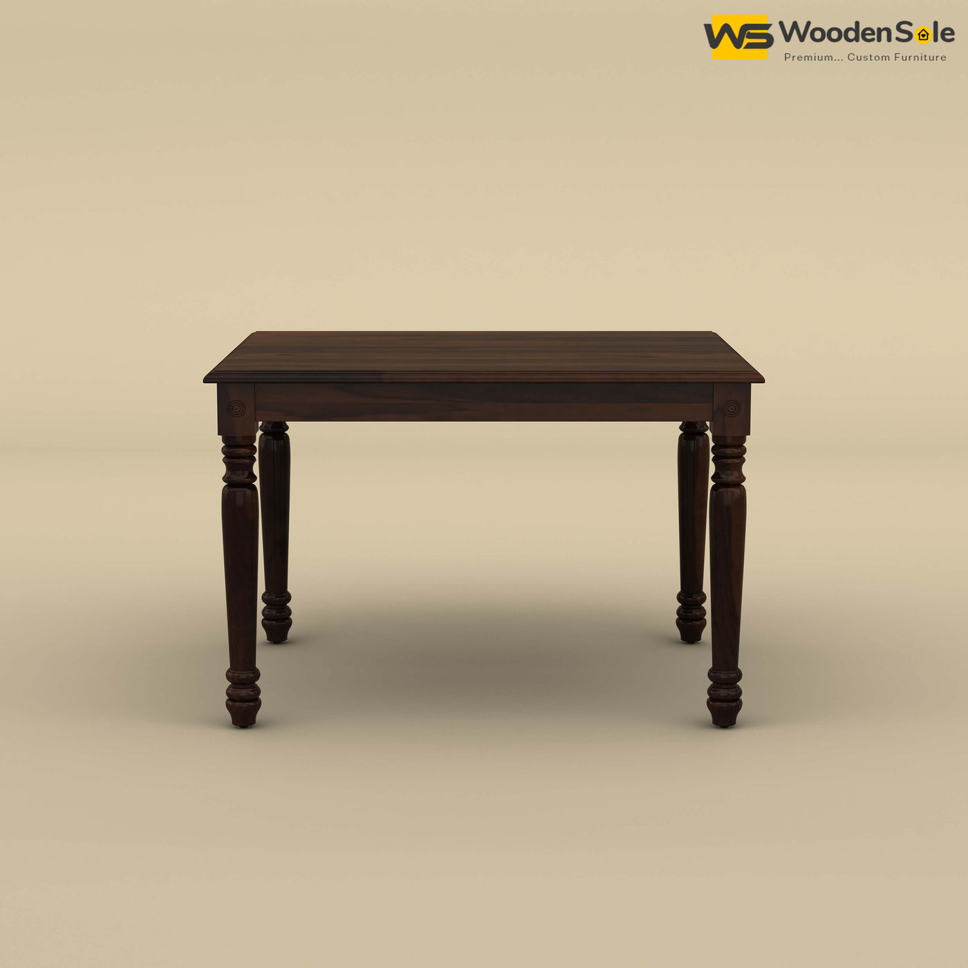 Engrave Dining Table Set 4 Seater (Walnut Finish)