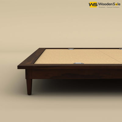 Floora Platform Bed (King Size, Walnut Finish)