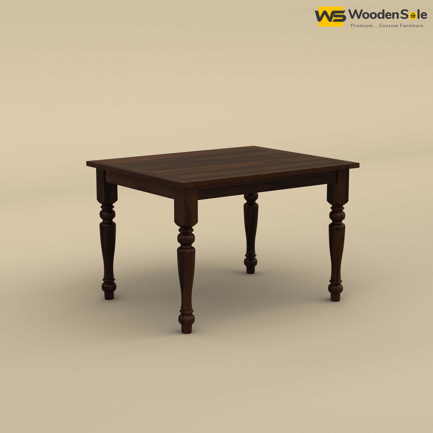 Martha 4 Seater Dining Table (Walnut Finish)