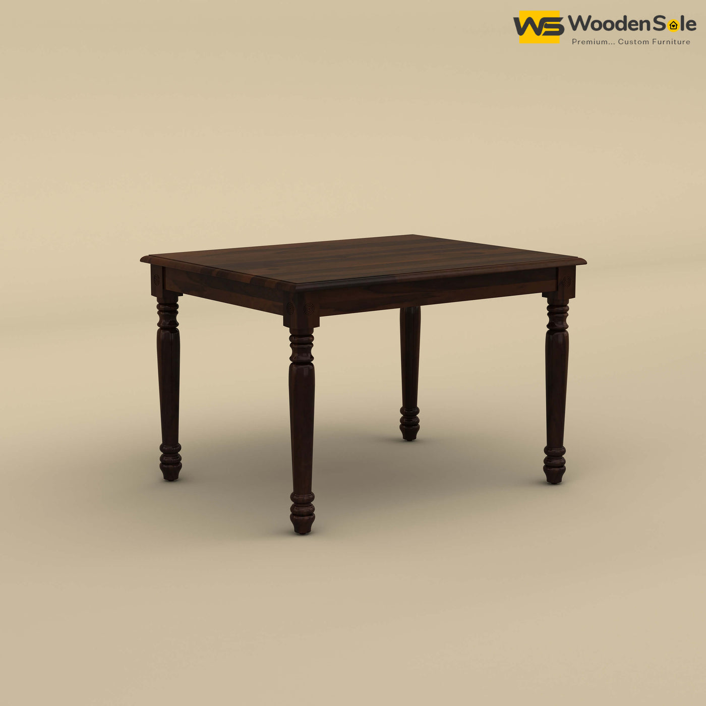 Engrave 4 Seater Dining Table (Walnut Finish)