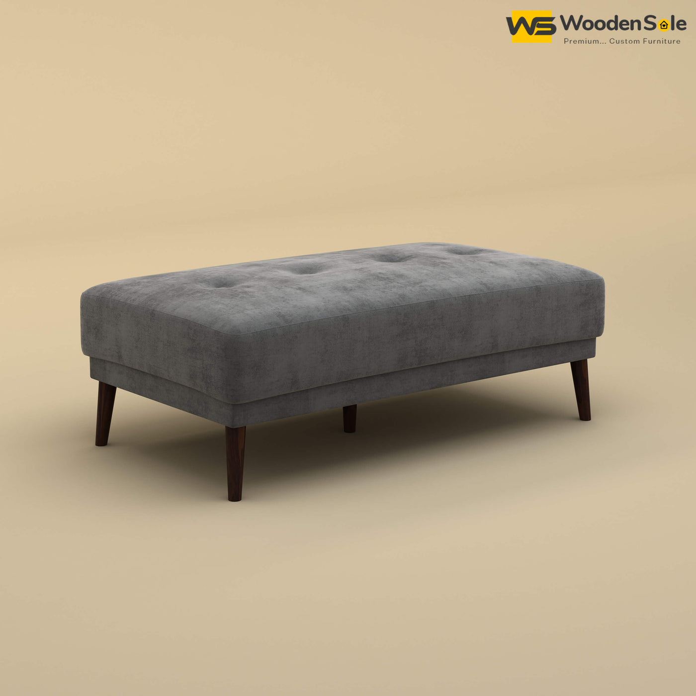 Daisy L Shape Sofa Cum Bed (Velvet, Charcoal Gray)