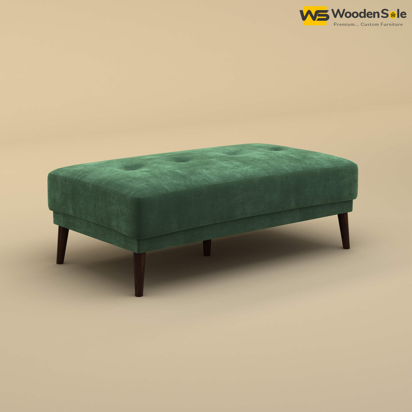 Daisy L Shape Sofa Cum Bed (Velvet, Forest Green)