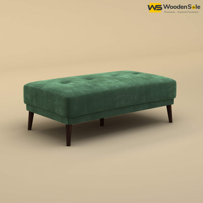 Daisy L Shape Sofa Cum Bed (Velvet, Forest Green)