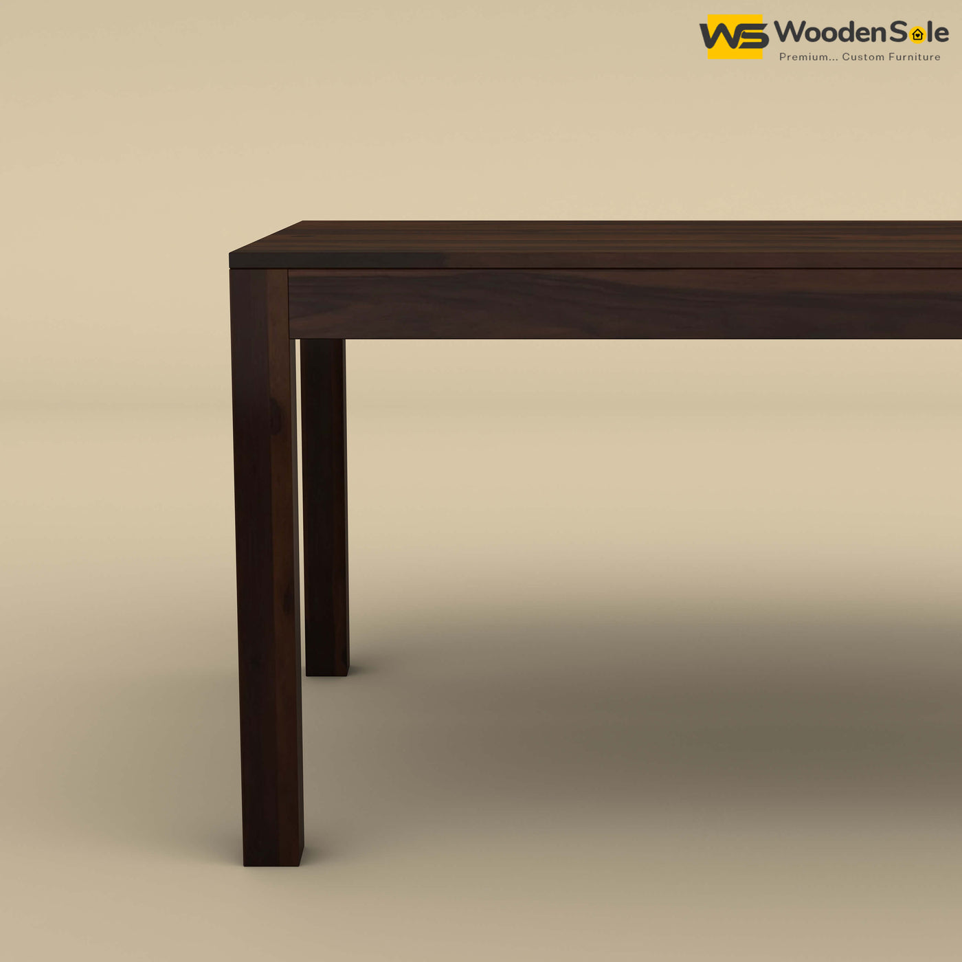 Sheesham Wood 6 Seater Dining Table (Walnut Finish)