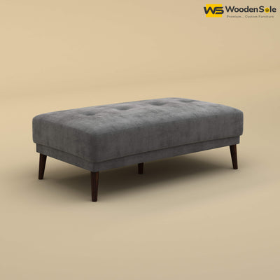 Daisy L Shape Sofa Cum Bed (Velvet, Charcoal Gray)