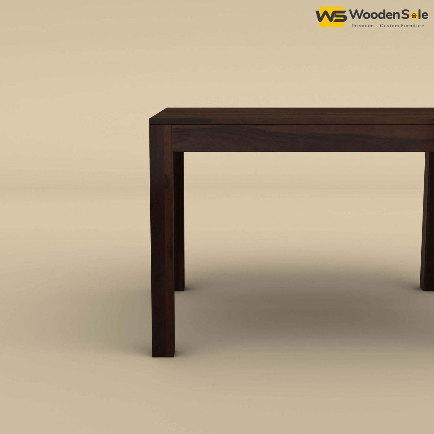 Sheesham Wood 4 Seater Dining Table (Walnut Finish)