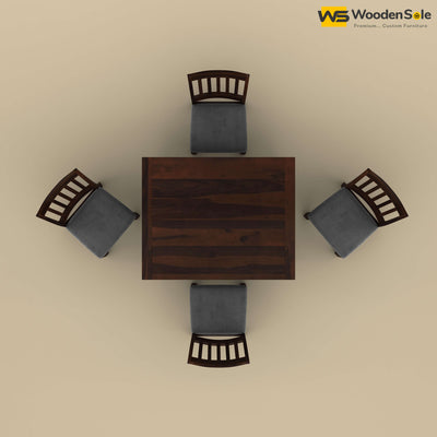 Martha 4 Seater Dining Table Set (Walnut Finish)