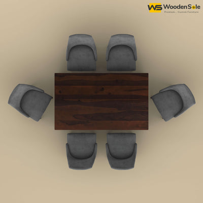 Ashley 6 Seater Dining Table Set (Walnut Finish)