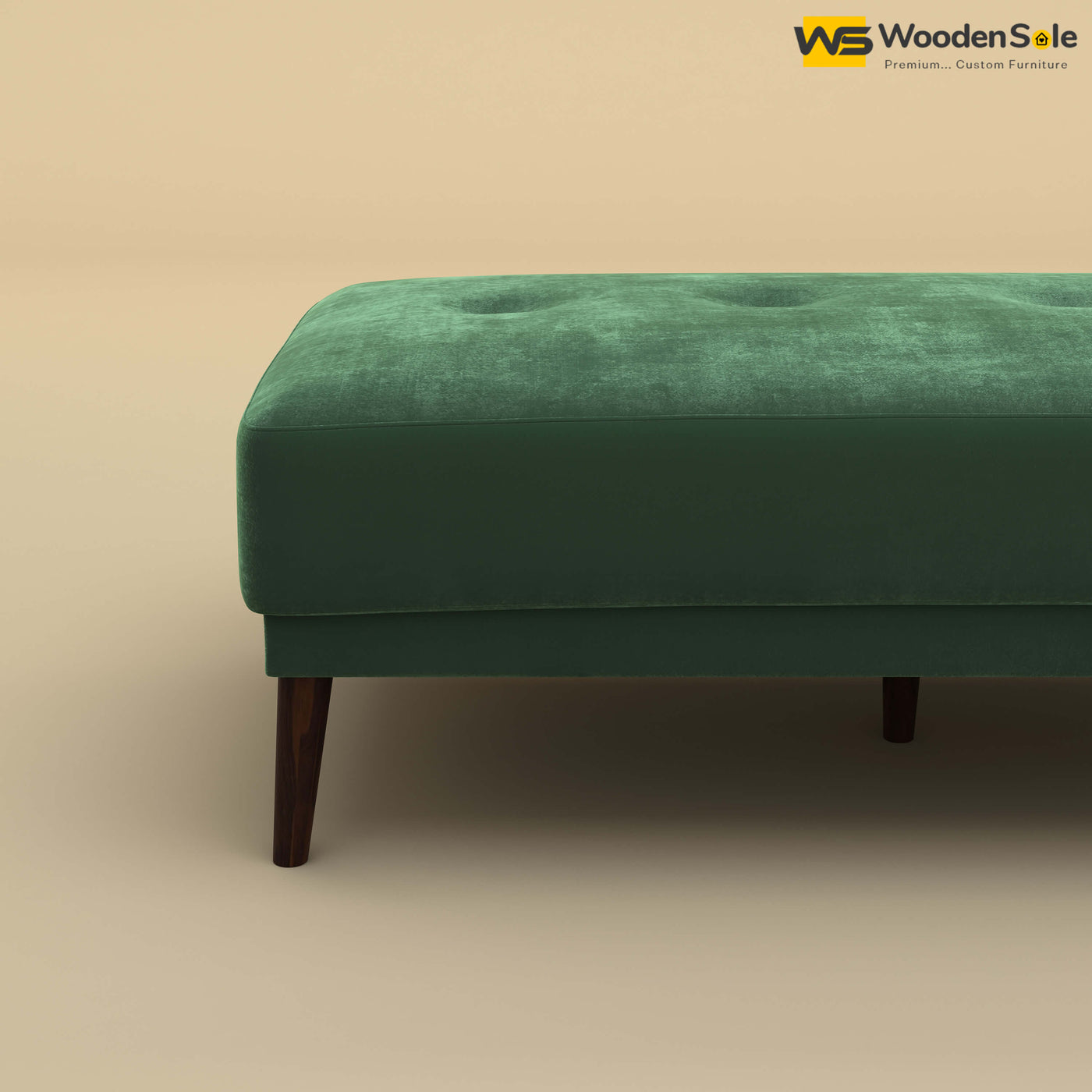 Daisy L Shape Sofa Cum Bed (Velvet, Forest Green)