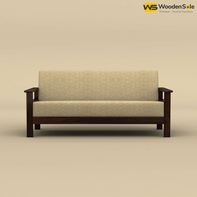 Edwin 3 Seater Wooden Sofa (Walnut Finish)