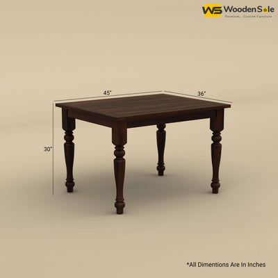 Martha 4 Seater Dining Table (Walnut Finish)