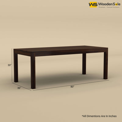 Sheesham Wood 8 Seater Dining Table Set (Walnut Finish)