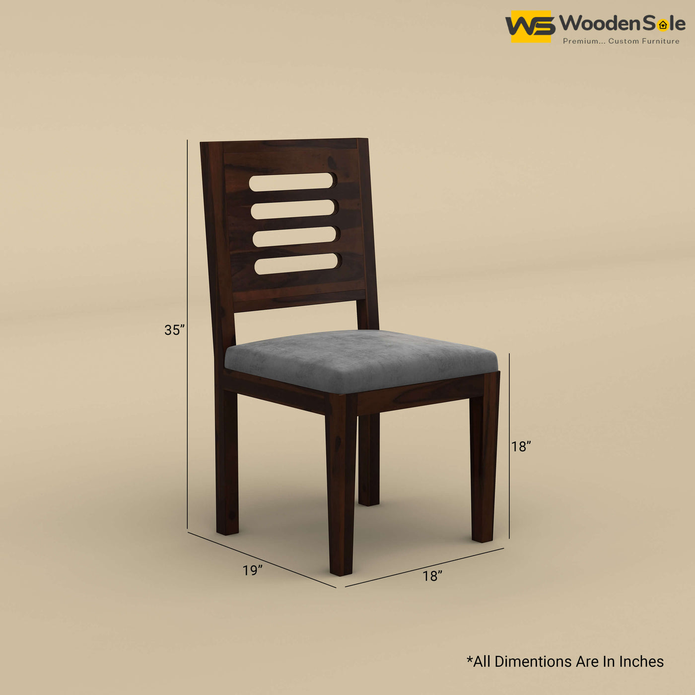 Sheesham Wood 6 Seater Dining Set with Upholstery Chair (Walnut Finish)