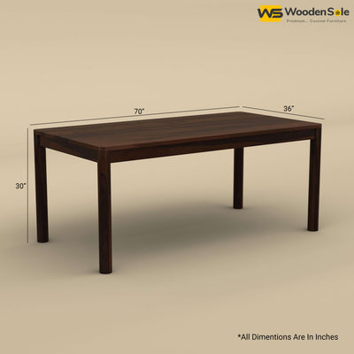 Madrid 6 Seat Dining Table Set (Walnut Finish)