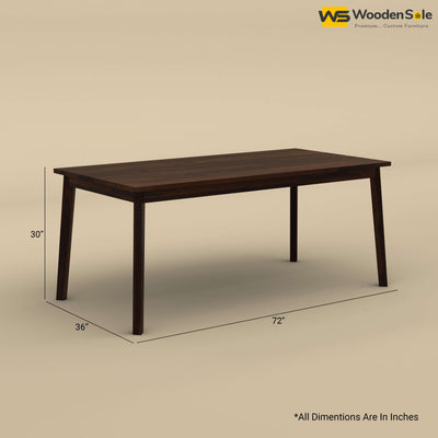 Kia 6 Seater Dining Table (Walnut Finish)