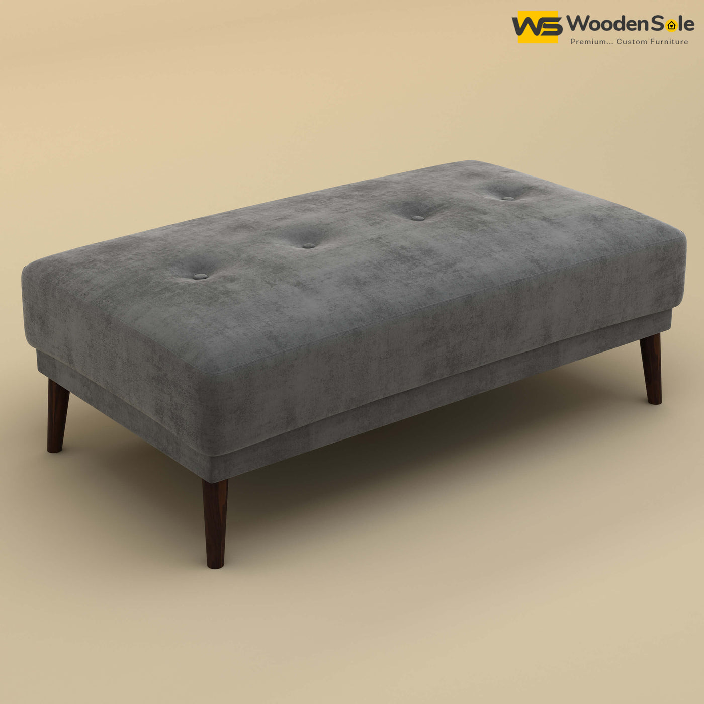 Daisy L Shape Sofa Cum Bed (Velvet, Charcoal Gray)