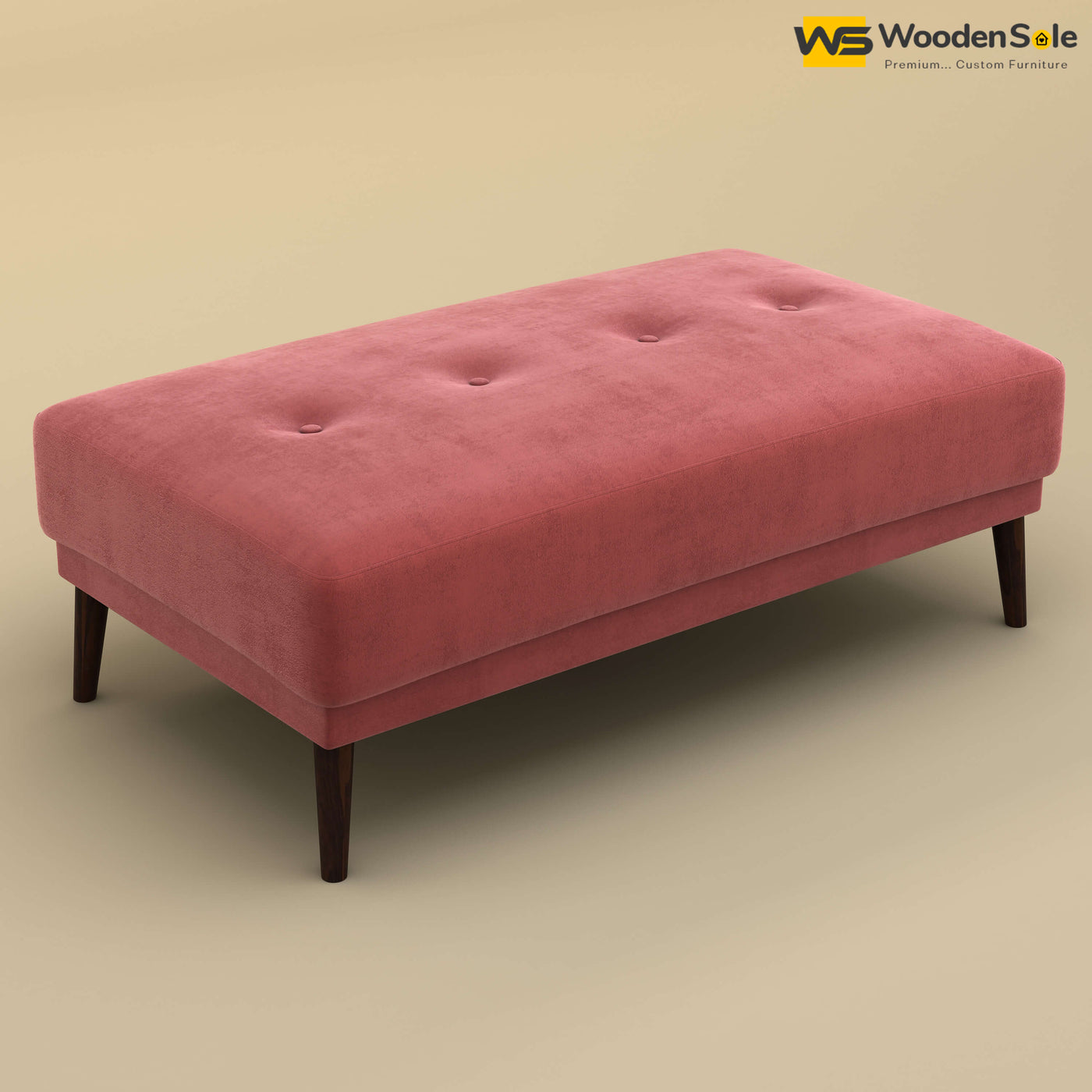 Daisy L Shape Sofa Cum Bed (Velvet, Pink)