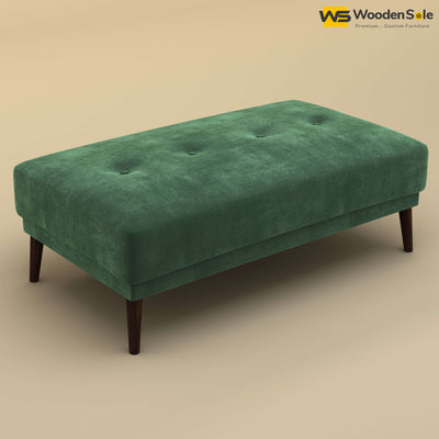 Daisy L Shape Sofa Cum Bed (Velvet, Forest Green)