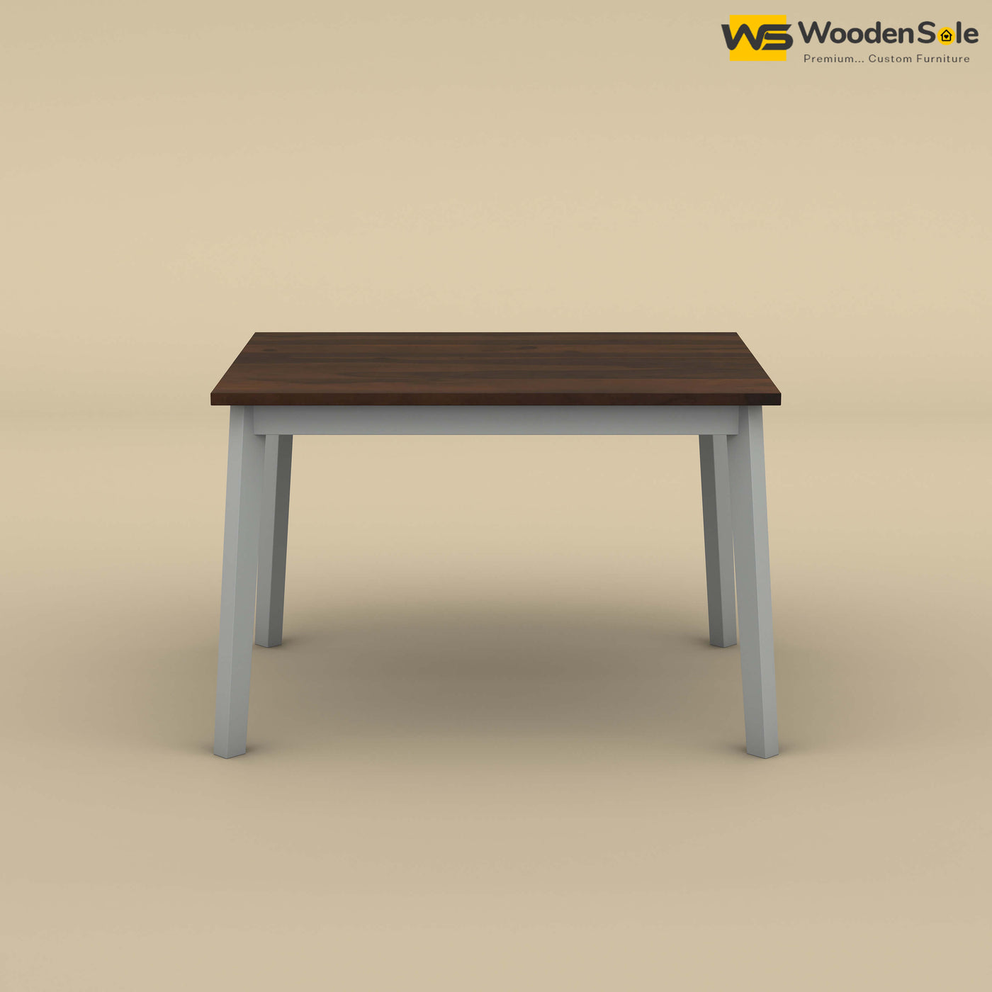 Kia 4 Seater Dining Table (Walnut & Gray Finish)