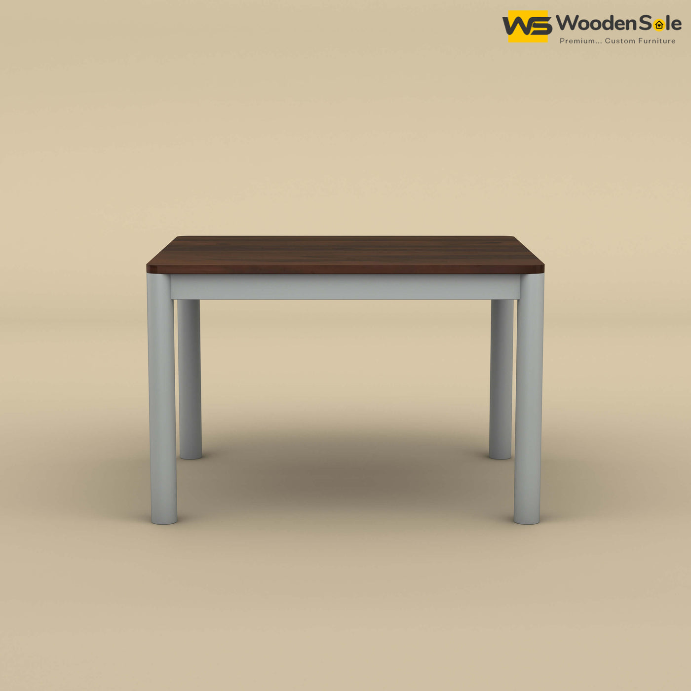 Madrid 4 Seat Dining Table Set (Walnut & Gray Finish)